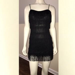 Roberta Vintage Flapper fringe mini dress